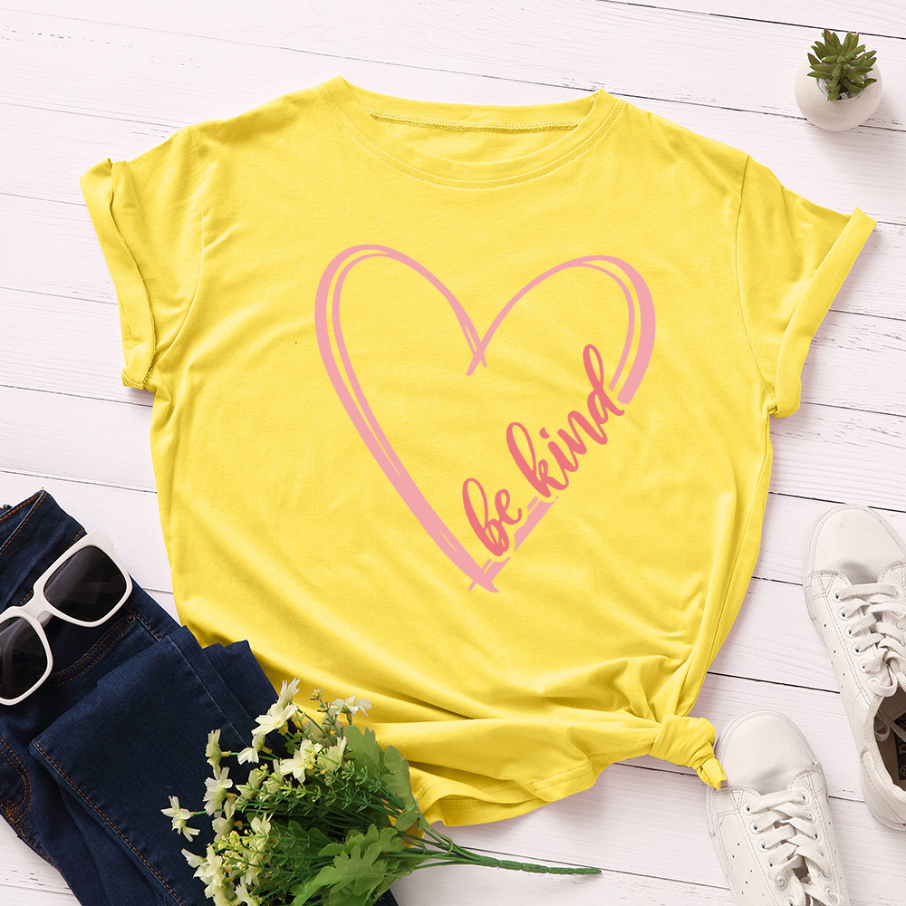 Heart-Shaped Love Short-Sleeved T-Shirt 9