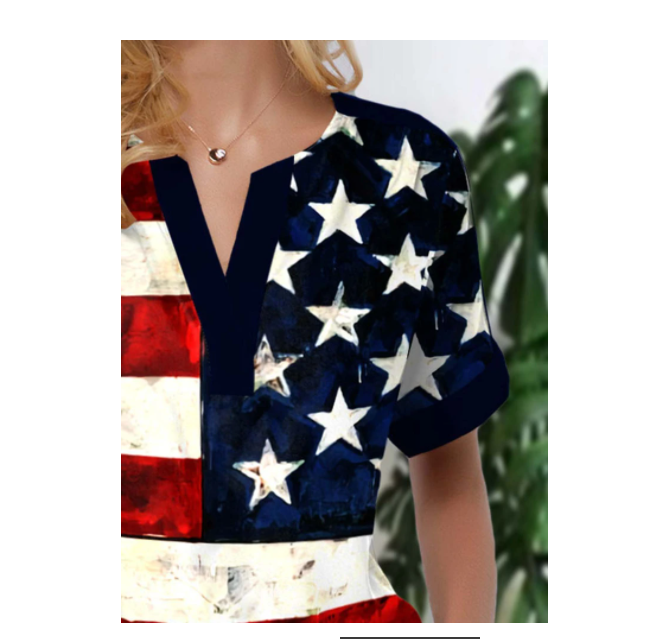 Graffiti Stars And Stripes Women's T-Shirt 3