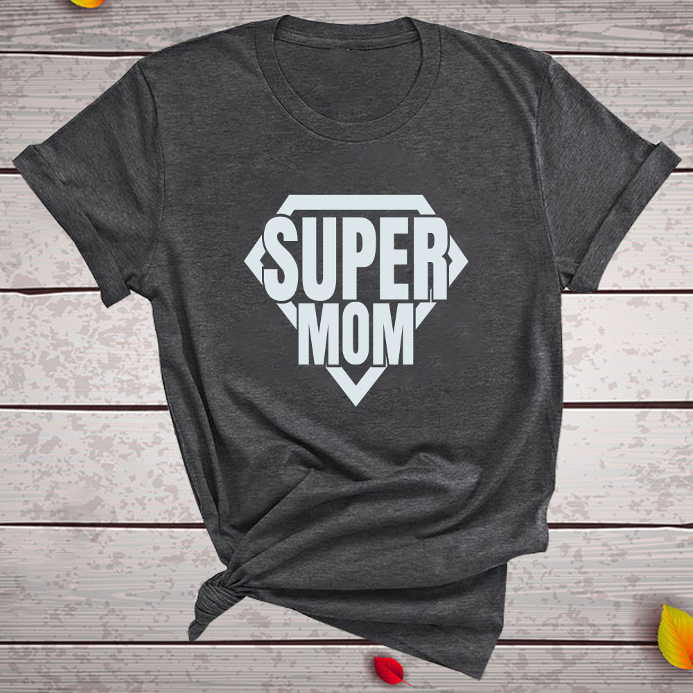 Super Mom Graphic Print Casual T-Shirt 5