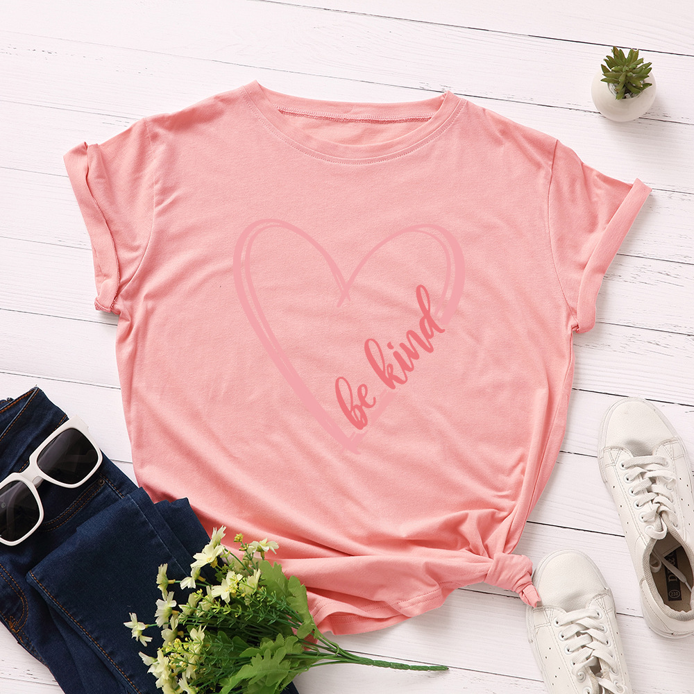 Heart-Shaped Love Short-Sleeved T-Shirt 11