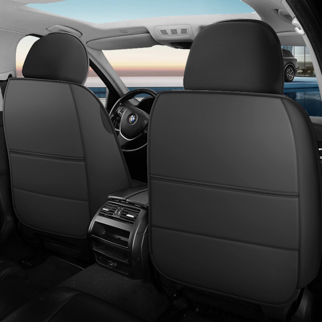 Universal 5 Seats Full Leather Car Seat Covers 8 Optional Colors Wear Resistant Auto Interior Seat Cushion Protectors For Most Vehicles 9