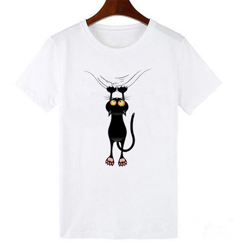 Black Cat Paw Print T-Shirt 8