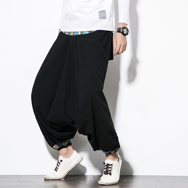 Men's Ethnic Style Retro Nepalese Suspender Pants 3
