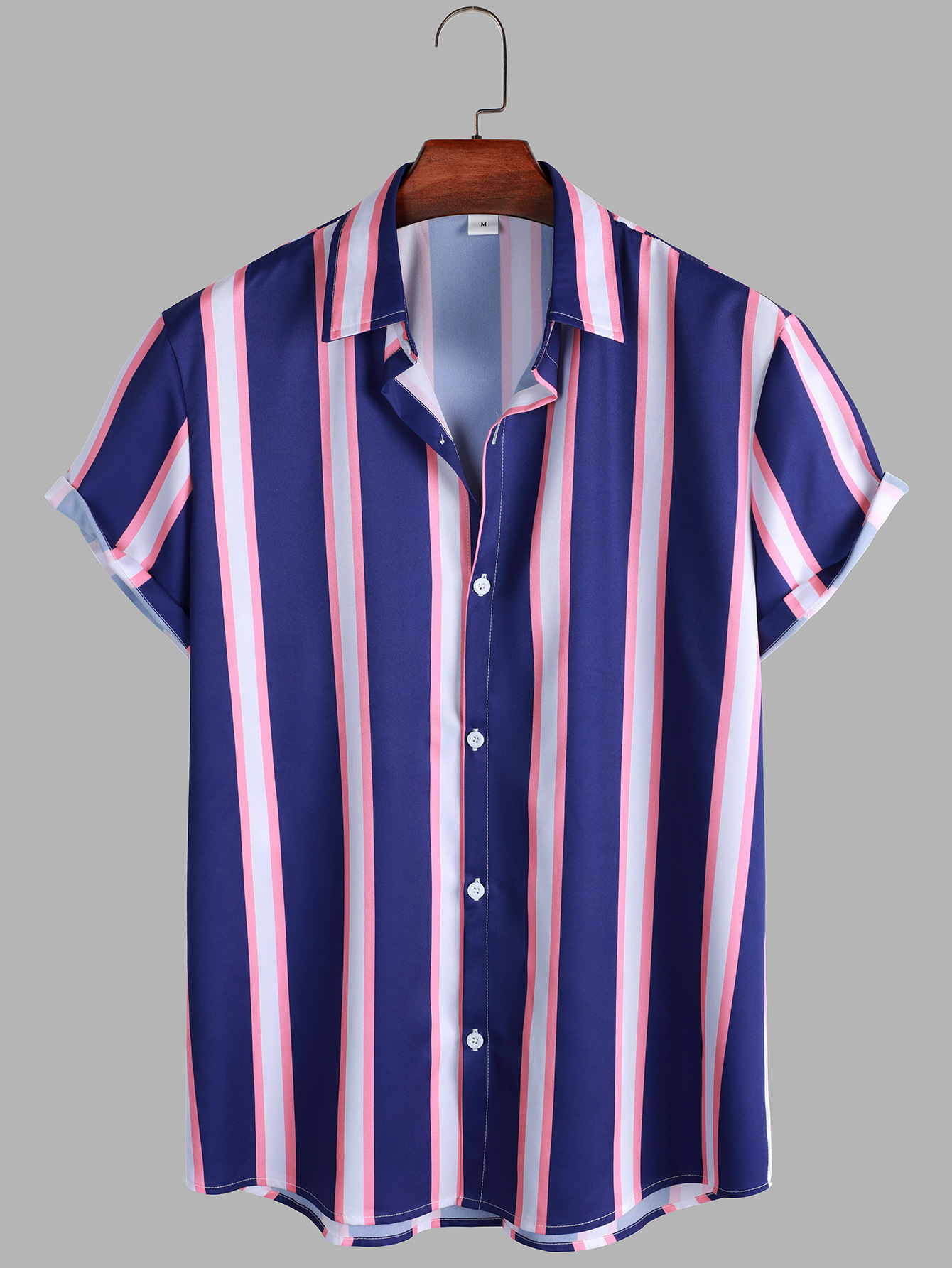 Men's Casual Striped Short Sleeve Shirt 9