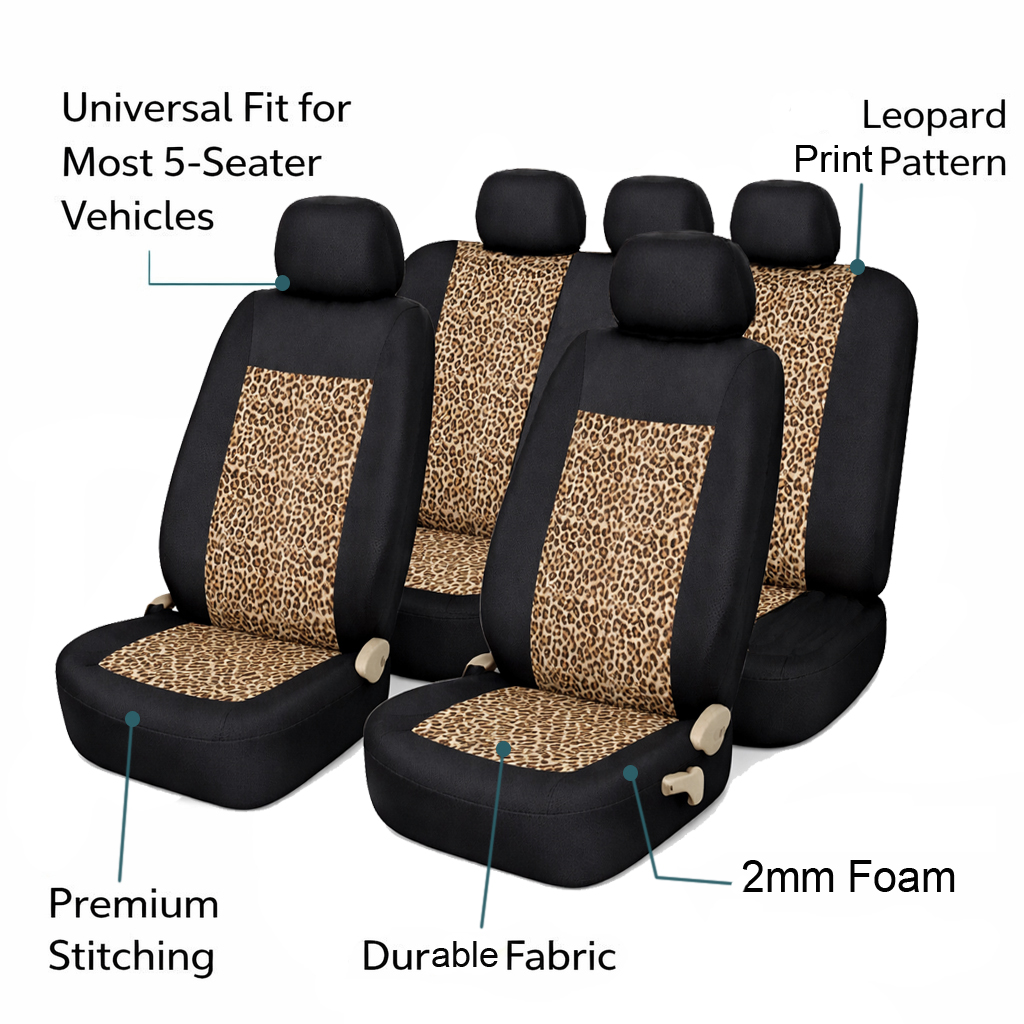 5-Seat Car Seat Cover, Classic And Timeless Design, Thin 2mm Thickness, Suitable For All Seasons 5
