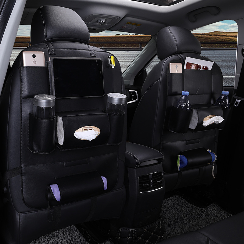 Car Interior Supplies Multifunctional Seat Back Leather Folding 2
