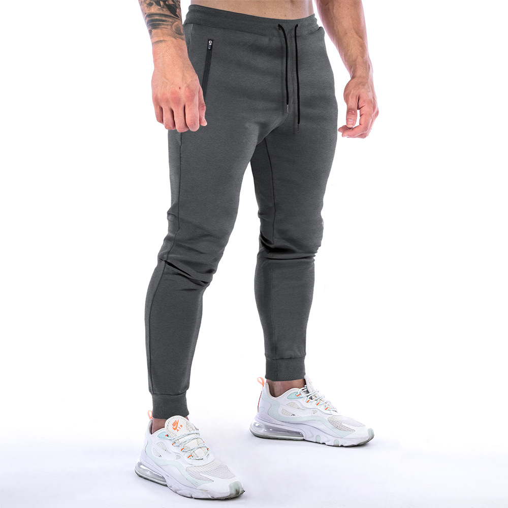 Men's Solid Color Fitness Pants 5