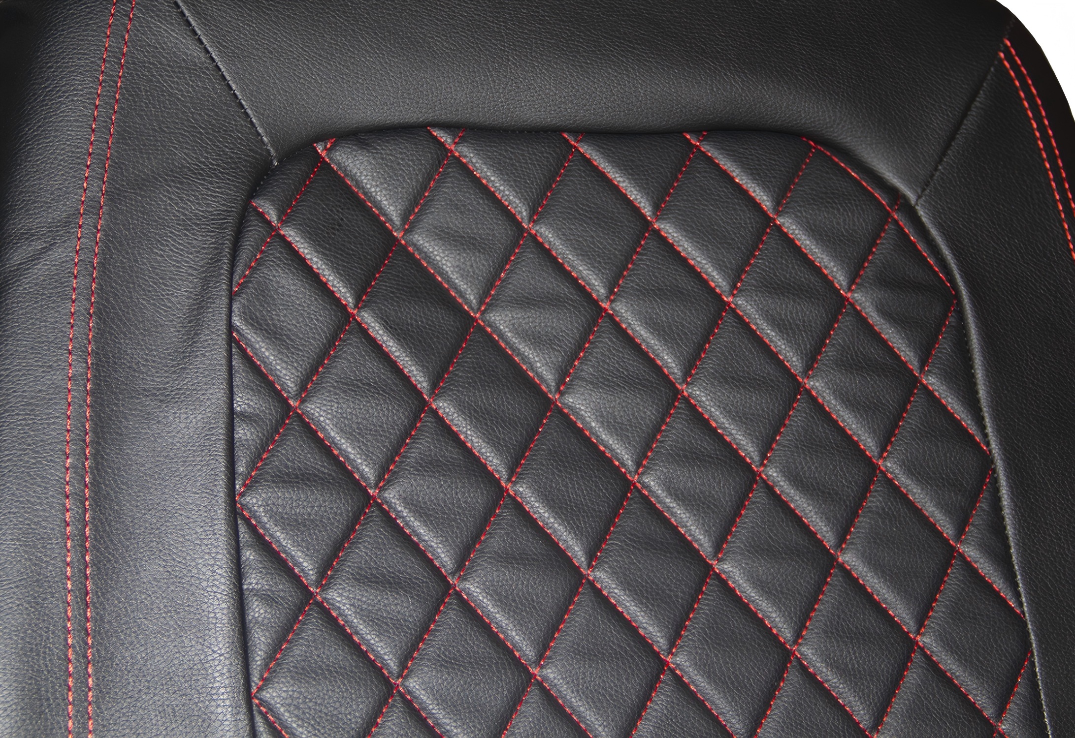 5-Seat Car Seat Cover, Single-Stitch Diamond Pattern, Quilted And Embroidered, Synthetic Leather, PVC Leather, Exported To Europe And America 12