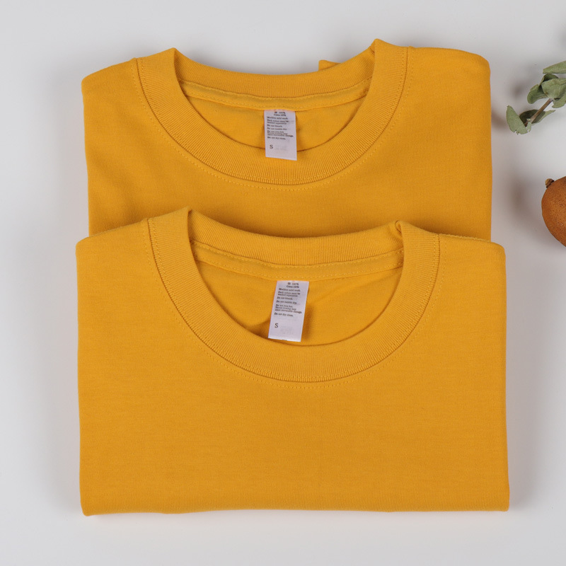 Pure Cotton Solid Color Round Neck Short Sleeve T-Shirt 4