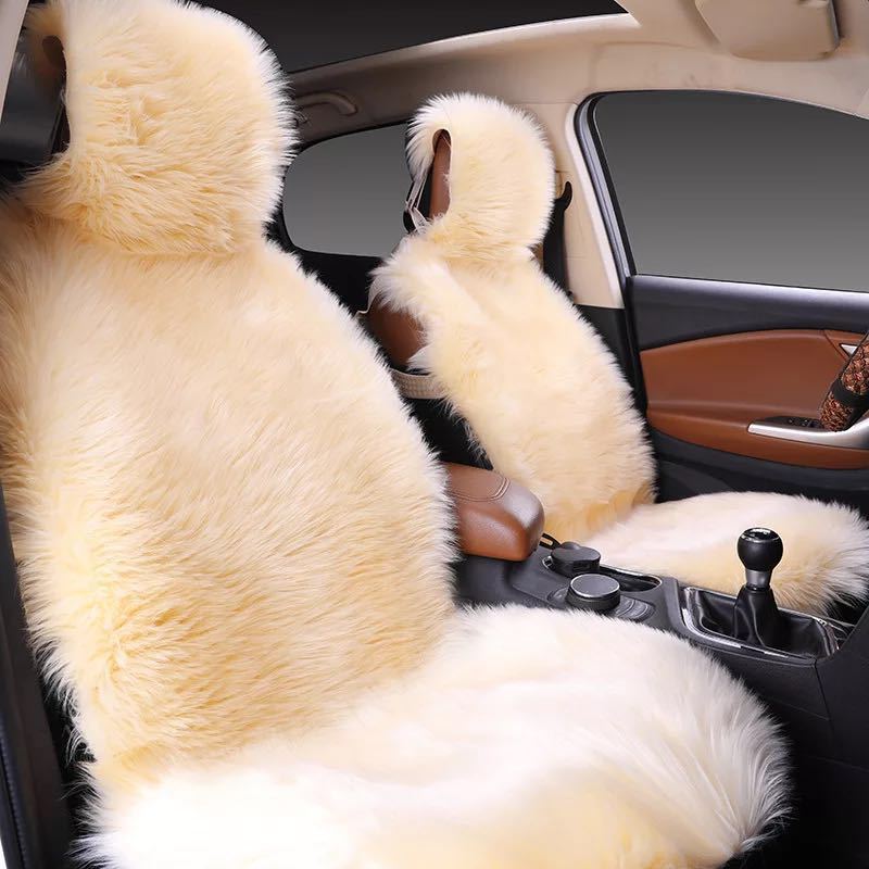 All-inclusive Car Seat Cover Plush Cushion Three-piece Cushion Universal Cushion Winter 3