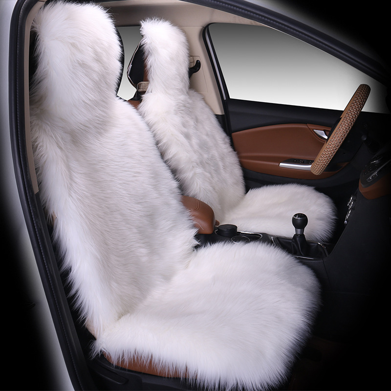 All-inclusive Car Seat Cover Plush Cushion Three-piece Cushion Universal Cushion Winter 7