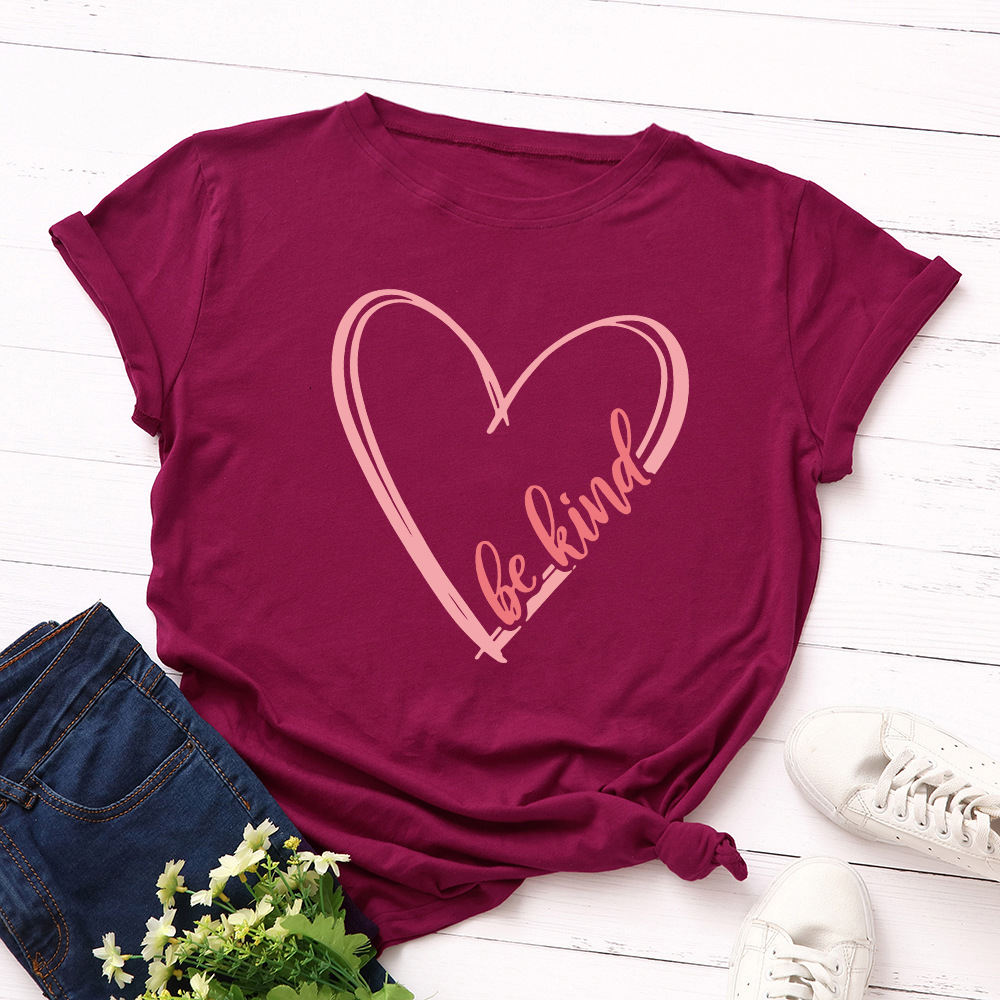 Heart-Shaped Love Short-Sleeved T-Shirt 12