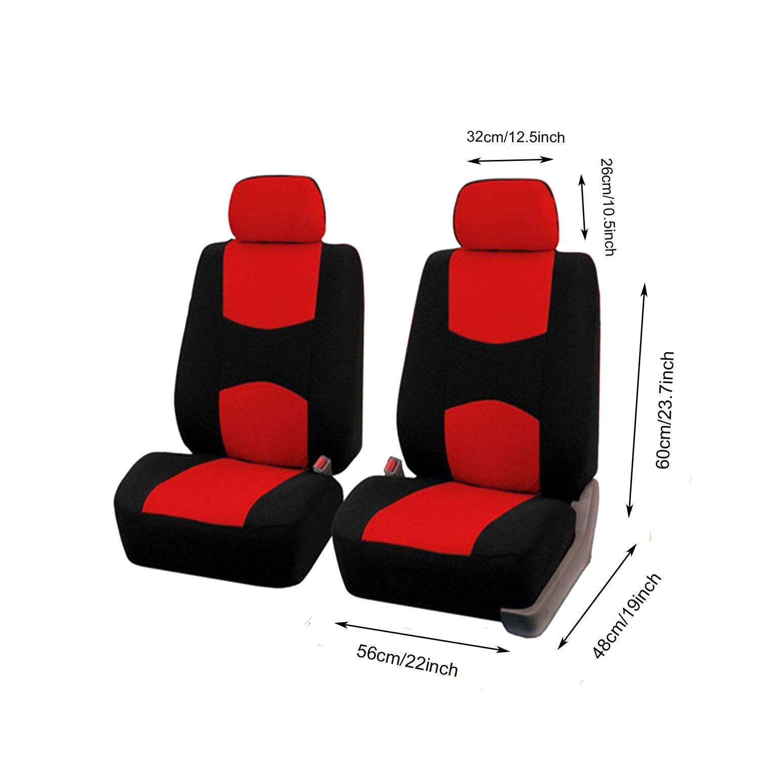 2 Front Car Seat Covers, 2mm Thick, Classic And Durable, Suitable For Small, Medium, And Large Cars, SUVs, And All Seasons 2