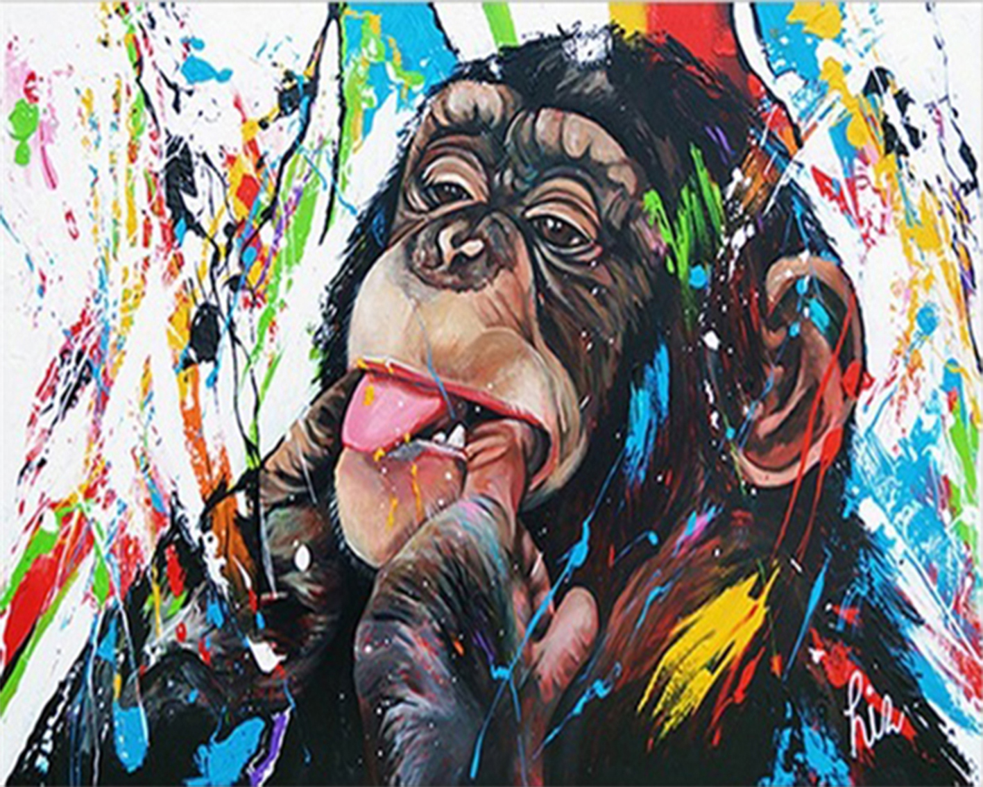 Graffiti Banksy Digital Oil Painting Living Room Bedroom Mural 11