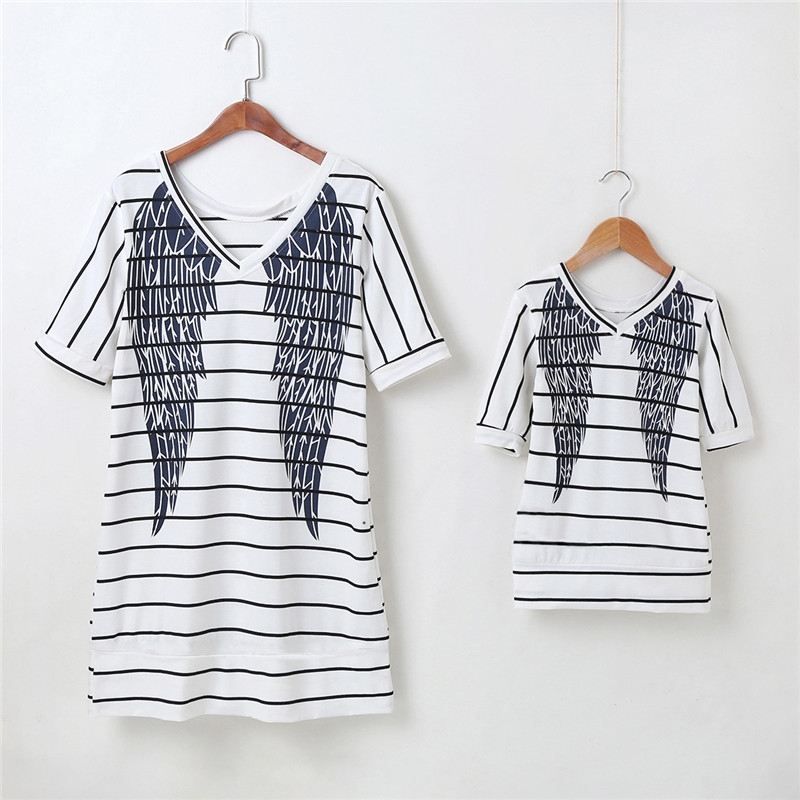 Summer Family Matching Striped Dress 3