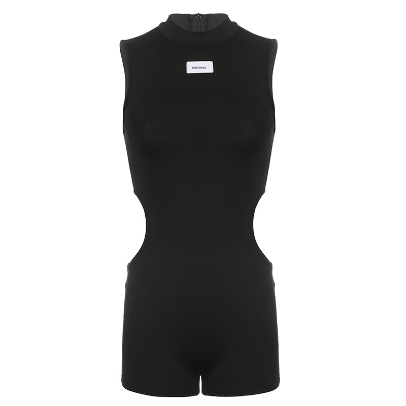 Sleeveless Slim Fit Half Turtleneck Jumpsuit 9