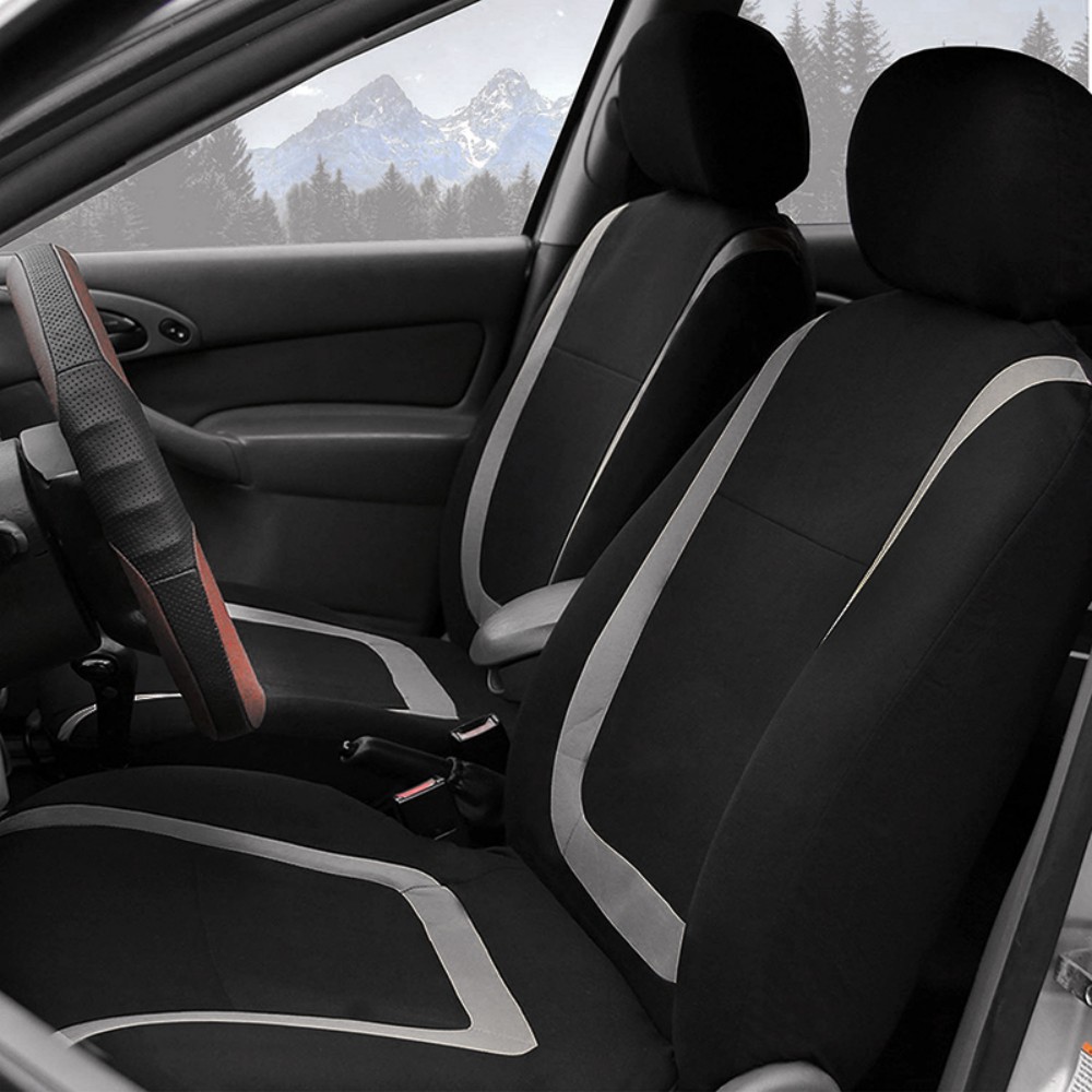 2 Front Car Seat Covers, 2mm Thick, Classic And Durable, Suitable For Small, Medium, And Large Cars, SUVs, And All Seasons 2