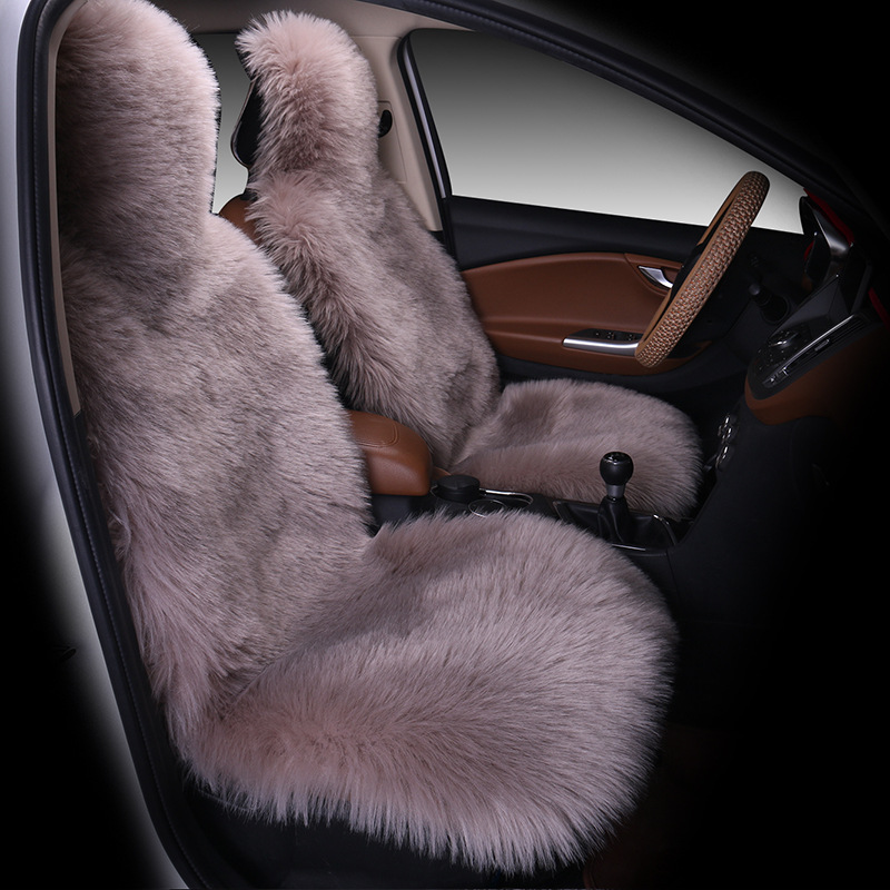 All-inclusive Car Seat Cover Plush Cushion Three-piece Cushion Universal Cushion Winter 10