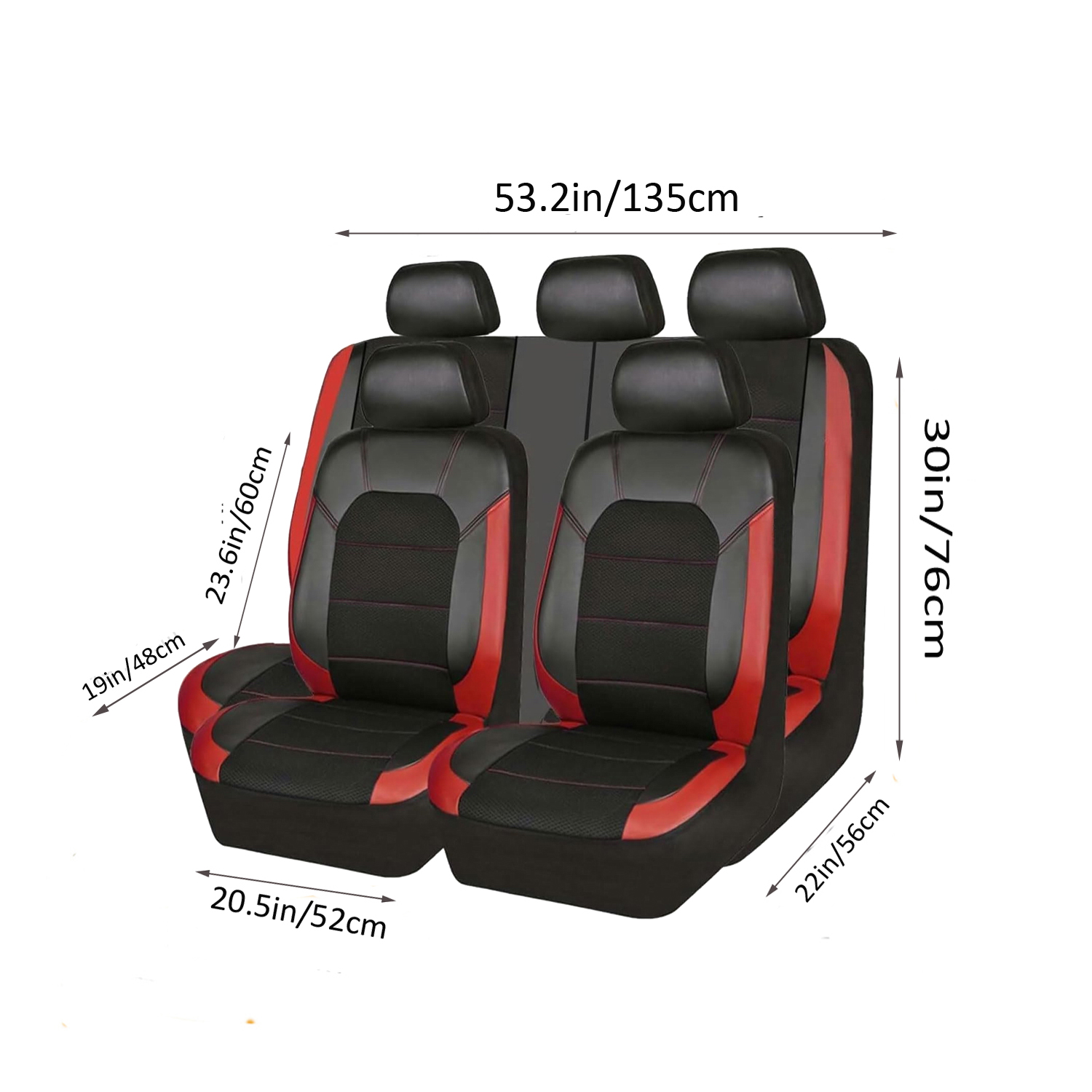 5-Seat Car Seat Cover, Single-Stitch Diamond Pattern, Quilted And Embroidered, Synthetic Leather, PVC Leather, Exported To Europe And America 2