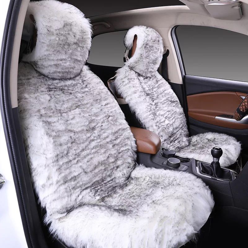 All-inclusive Car Seat Cover Plush Cushion Three-piece Cushion Universal Cushion Winter 2