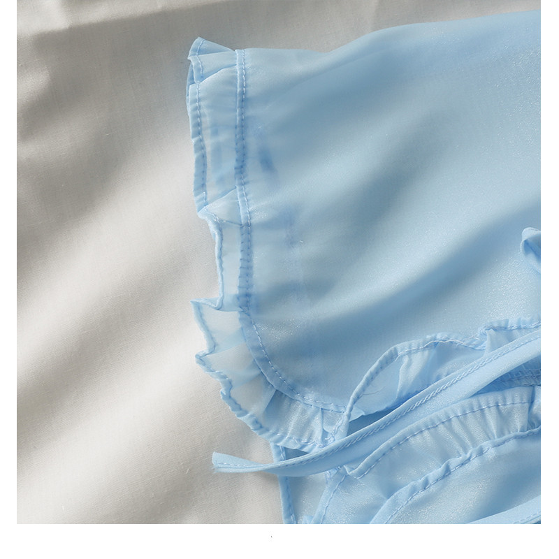 Women's Short Bow Tie Shawl with Fungus Edge 10