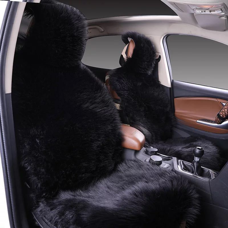 All-inclusive Car Seat Cover Plush Cushion Three-piece Cushion Universal Cushion Winter 9