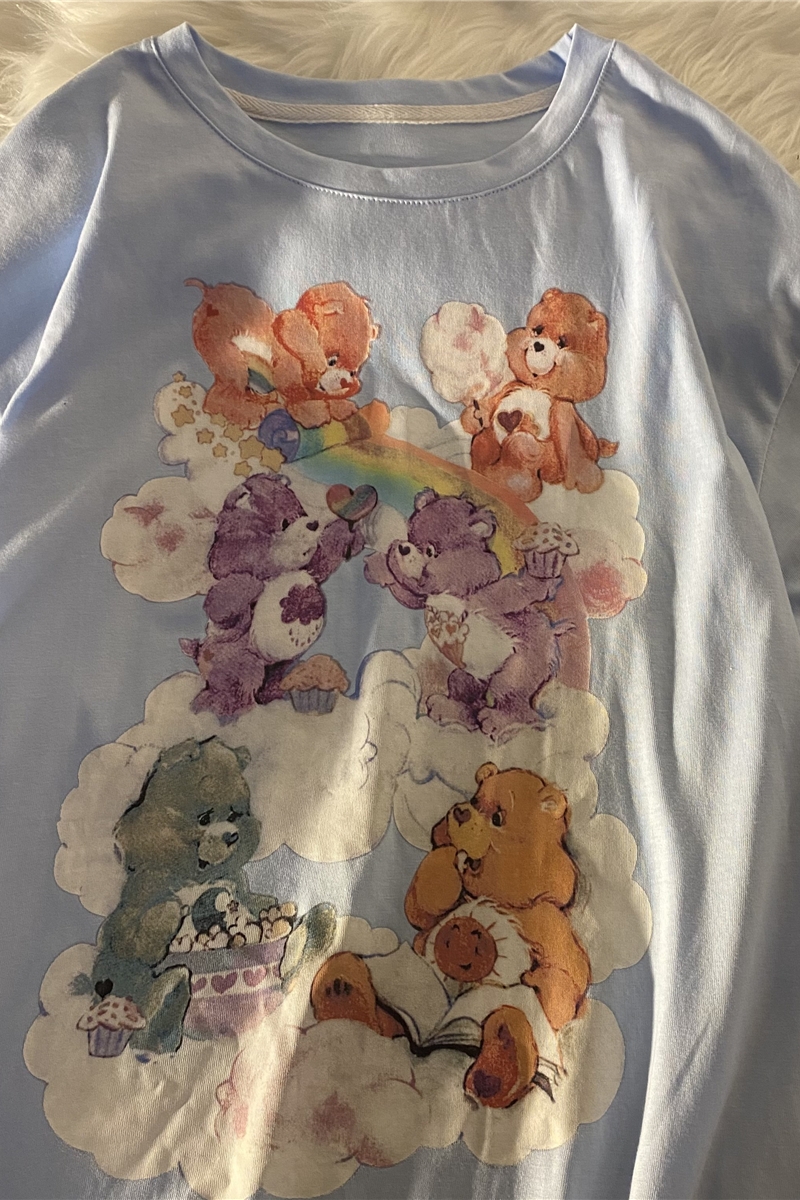 Vintage Japanese Milk Blue Bear T-shirt 2