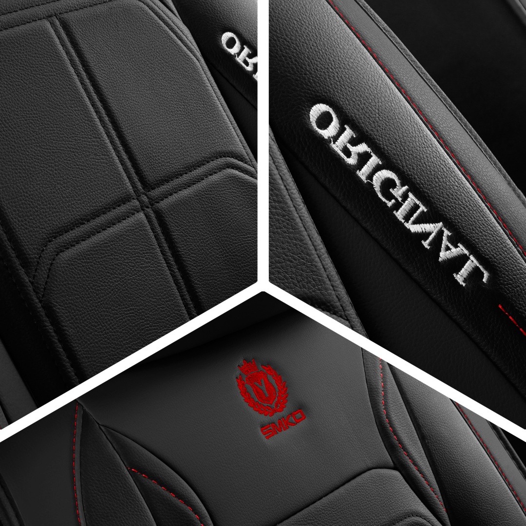 Universal 5 Seats Full Leather Car Seat Covers 8 Optional Colors Wear Resistant Auto Interior Seat Cushion Protectors For Most Vehicles 10