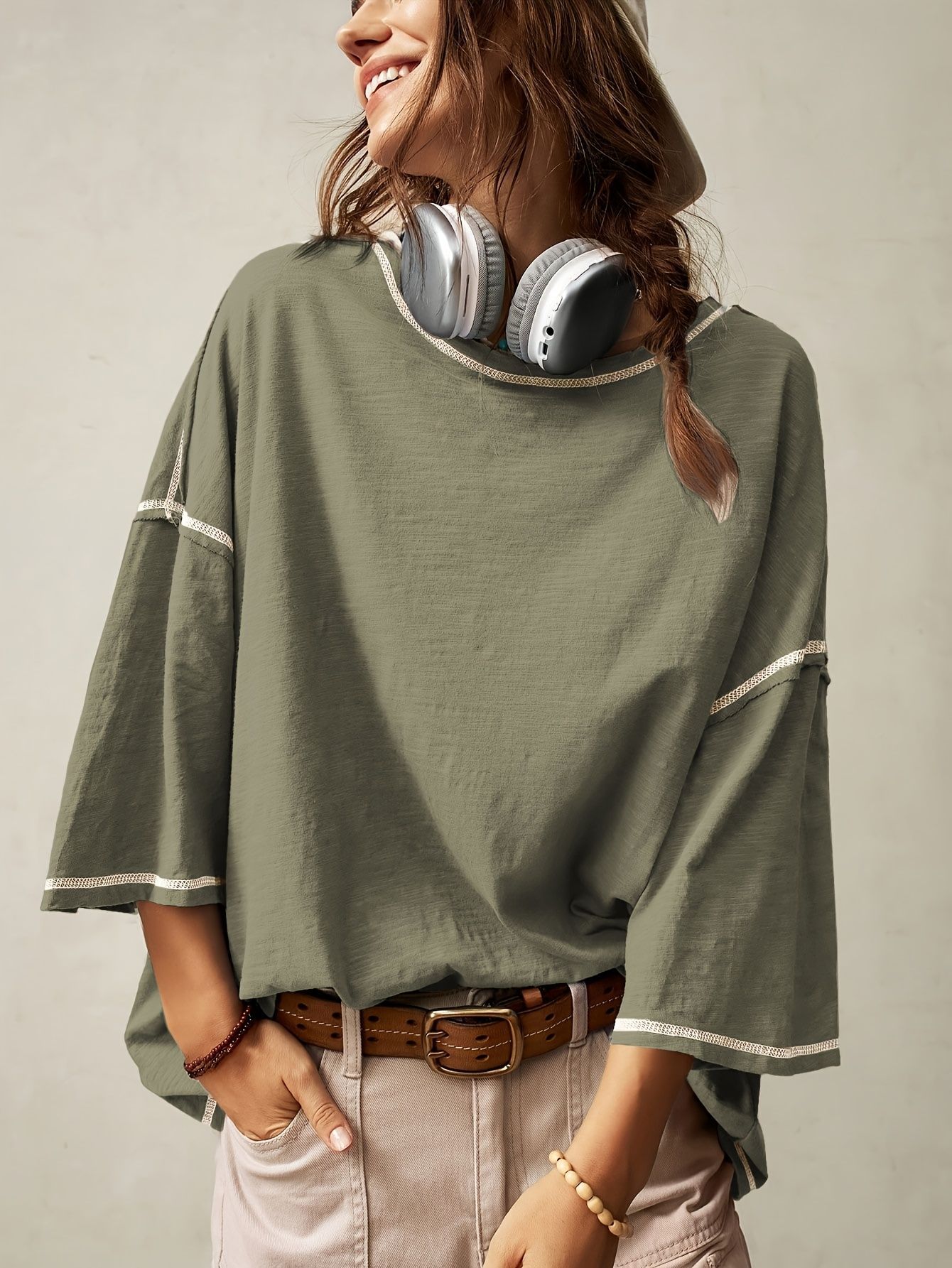Women's Casual Crew Neck Pullover 9