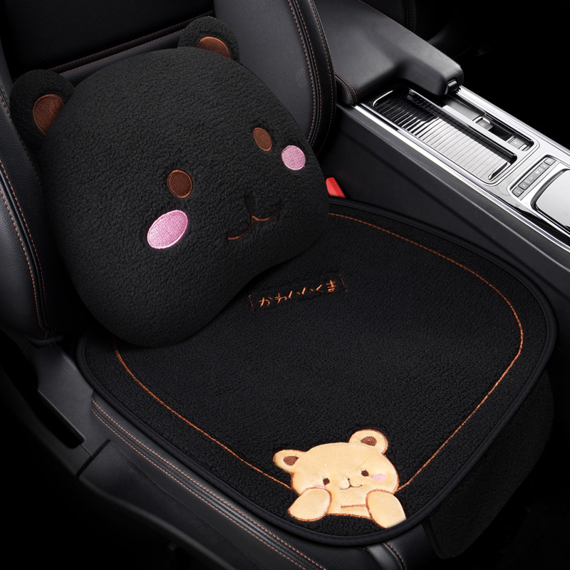 Car Cushion Winter Plush Three-piece Set 7