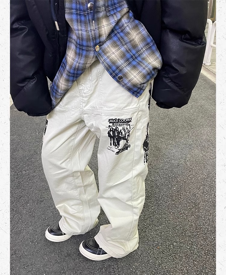 Men's Hip Hop Print Jeans 12