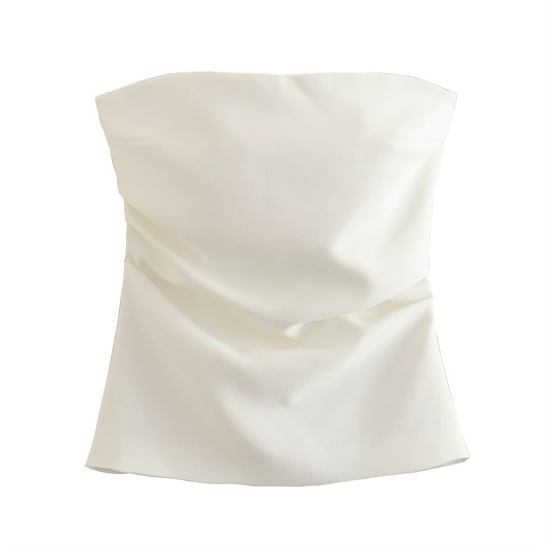 Off-Shoulder Pleated Waist Tube Top 3