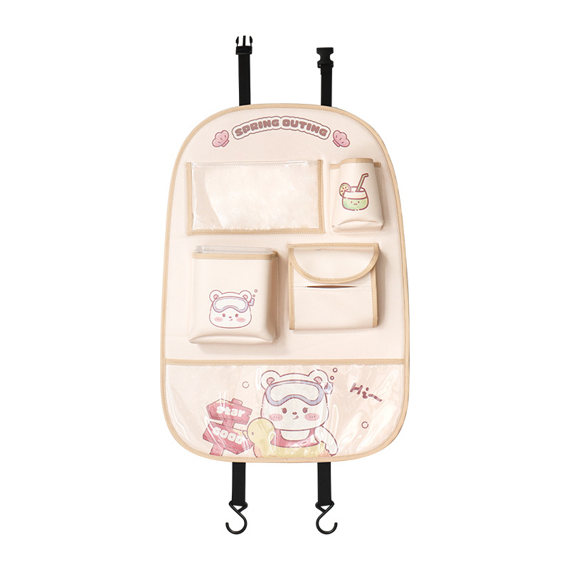 Car Seat Back Storage Bag Rear Seat Anti-kick Cushion Car Inner Anti-anti-dirt Mats 4
