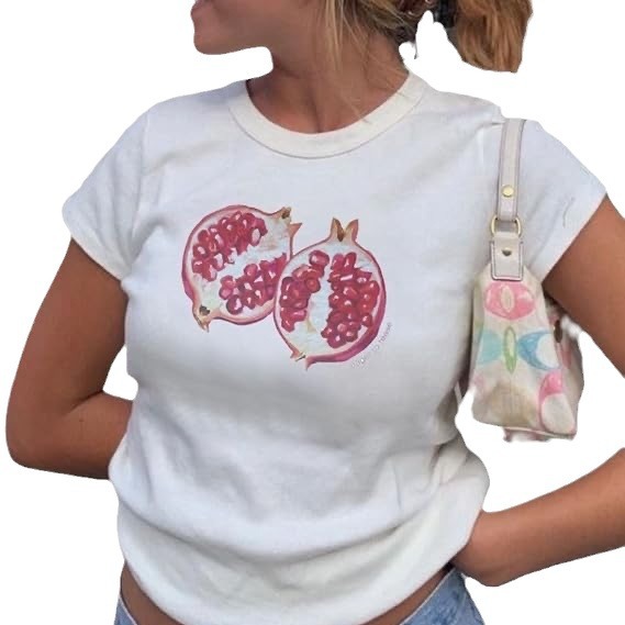 American Retro Crew Neck T-Shirt with Letter Print 5