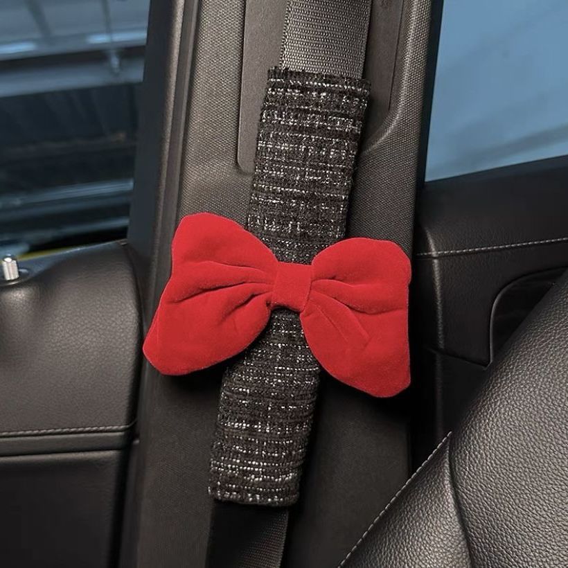 Car Seat Belt Simple Bow All-season Universal Shoulder Protector 11