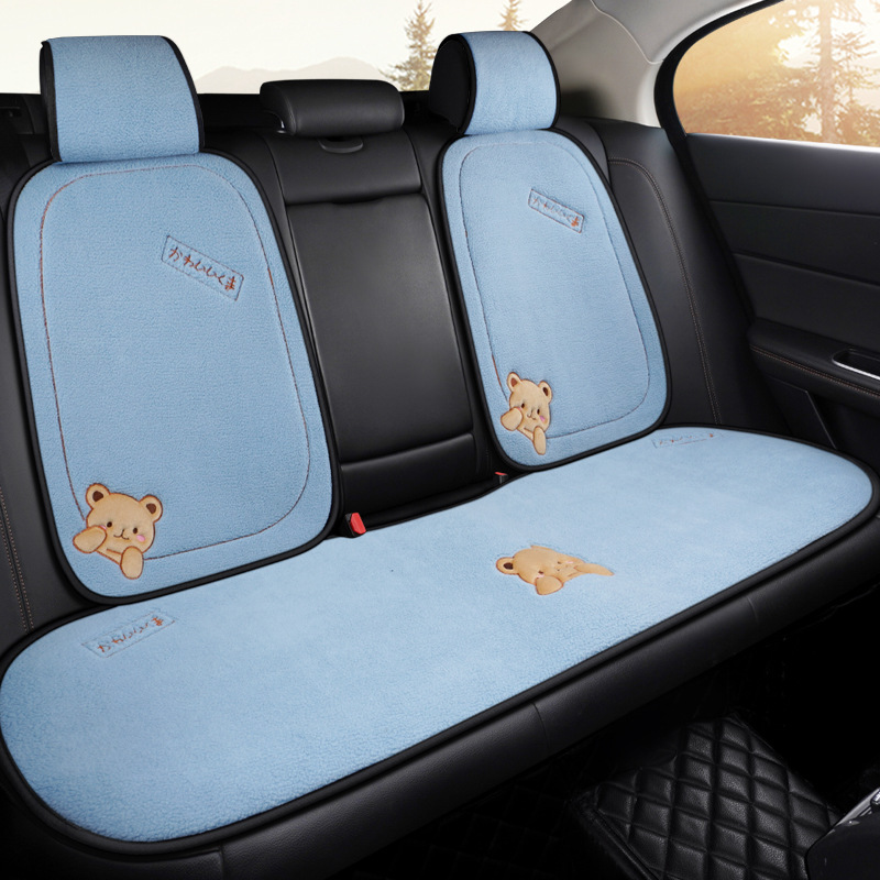 Car Cushion Winter Plush Three-piece Set 4