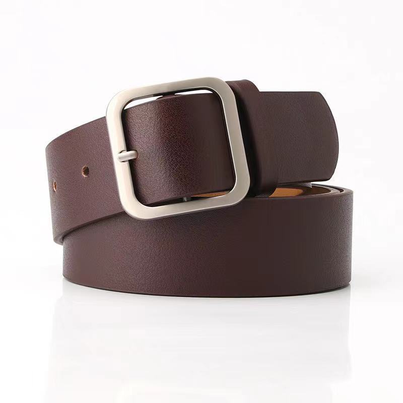 35 cm Wide Retro Belt with Square Buckle