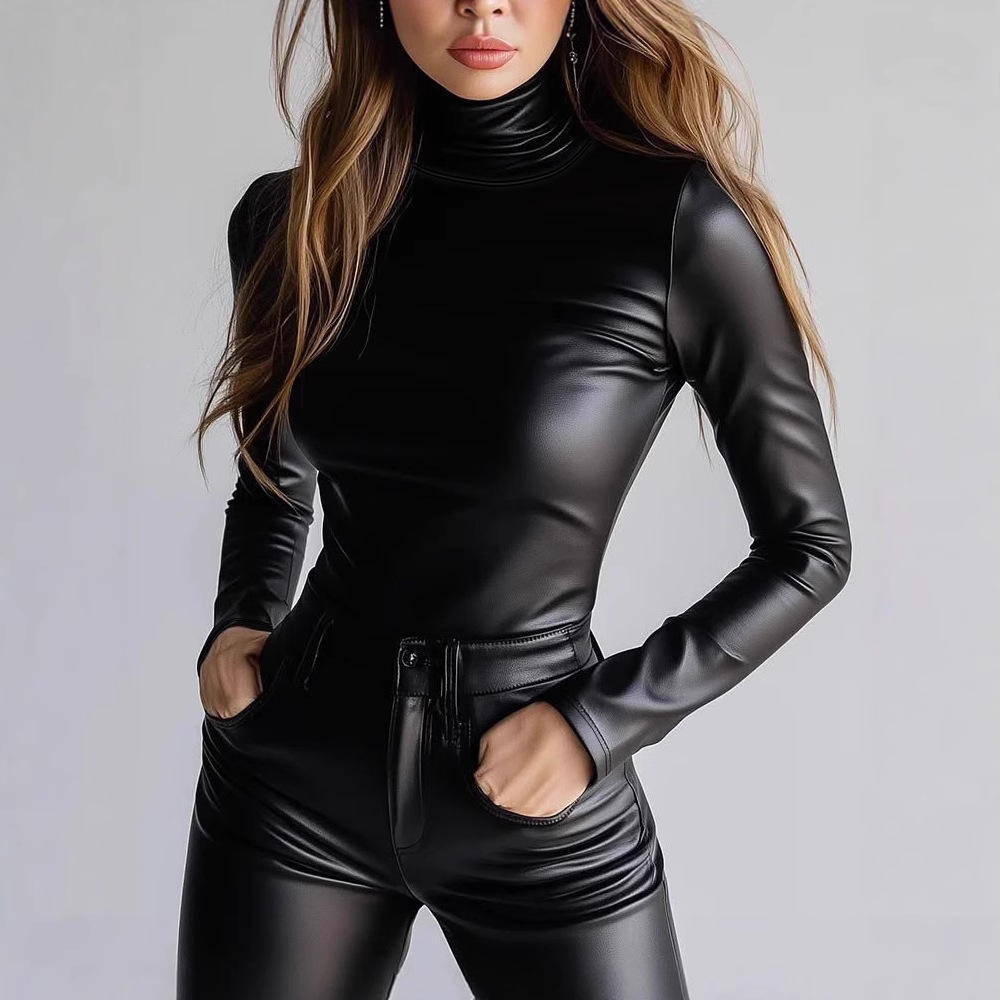 Women's Stretch Half-Turtleneck Base Layer Top