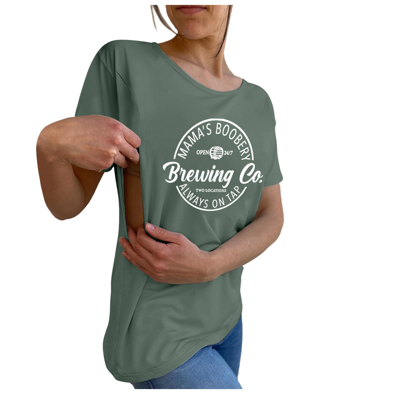 Women's Short Sleeve Maternity T-Shirt 8