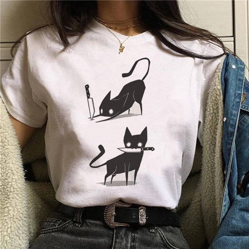 Cute Cartoon Printed Casual T-shirt 2