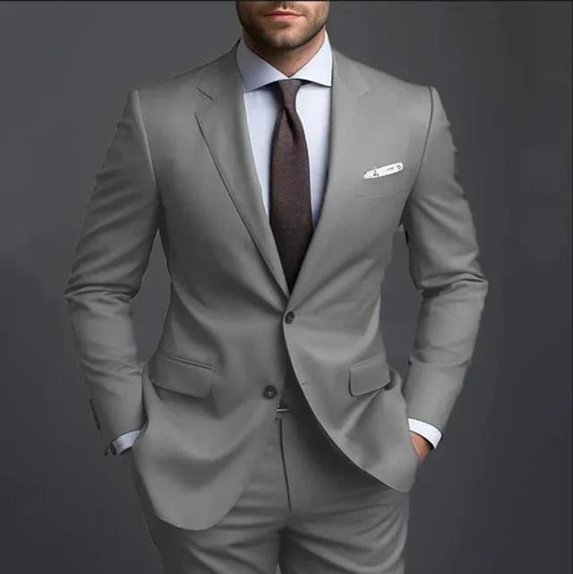 Business Casual Men's Fashion Two-Piece Suit