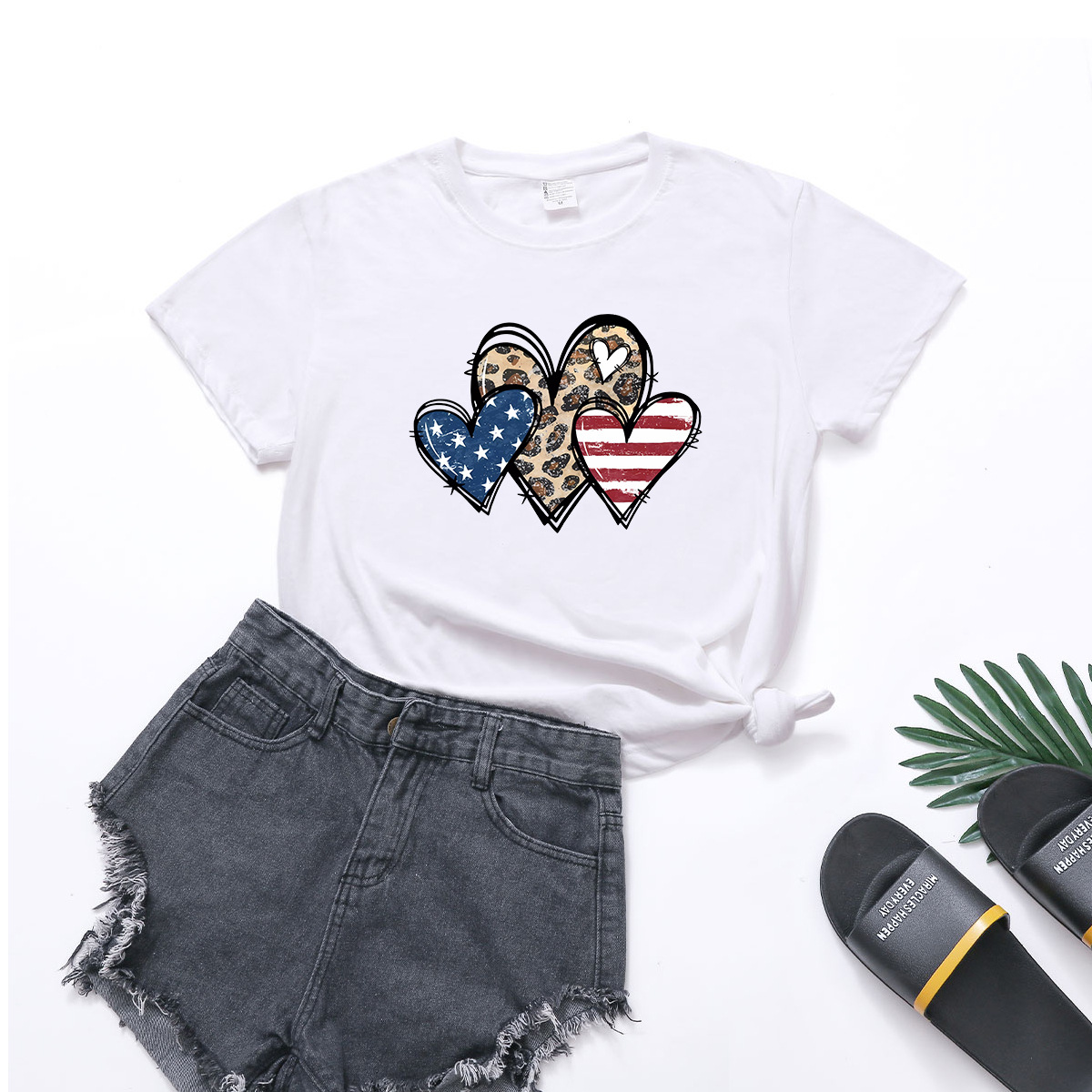 Women's American Independence Day Flag T-Shirt 6
