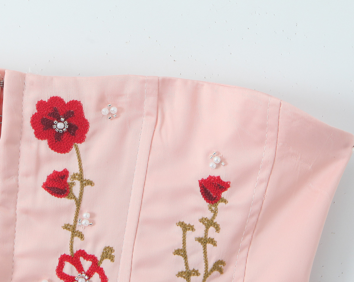 Women's Embroidered Beaded Tube Top 3