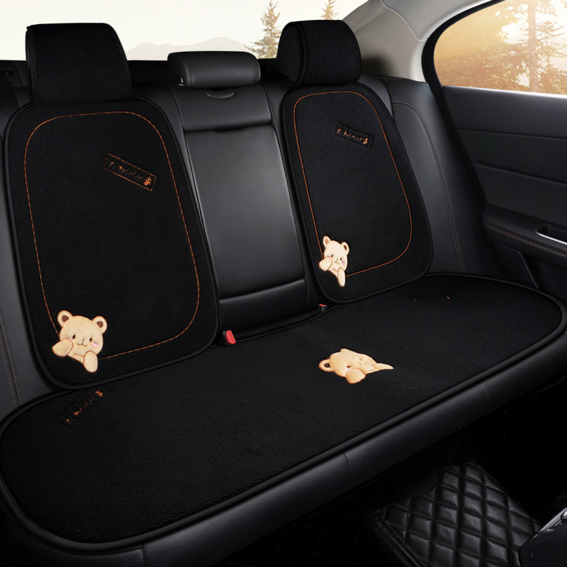 Car Cushion Winter Plush Three-piece Set 8