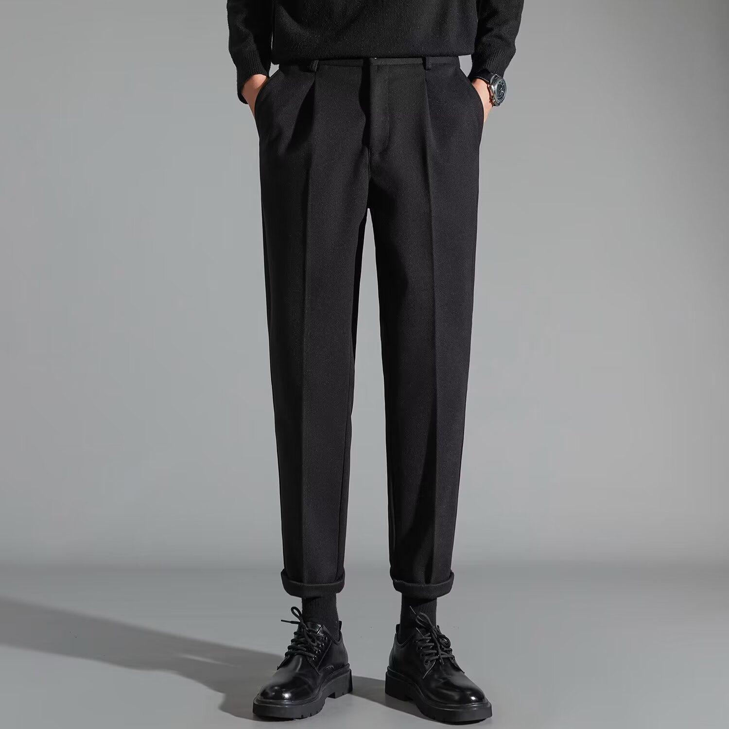 Men's Stylish Slim-Fit Wool Casual Pants 3