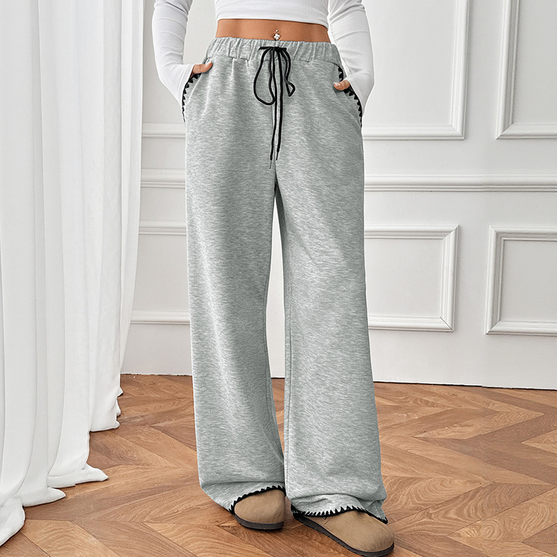 Women's Casual Straight-Leg Elastic-Waist Pants