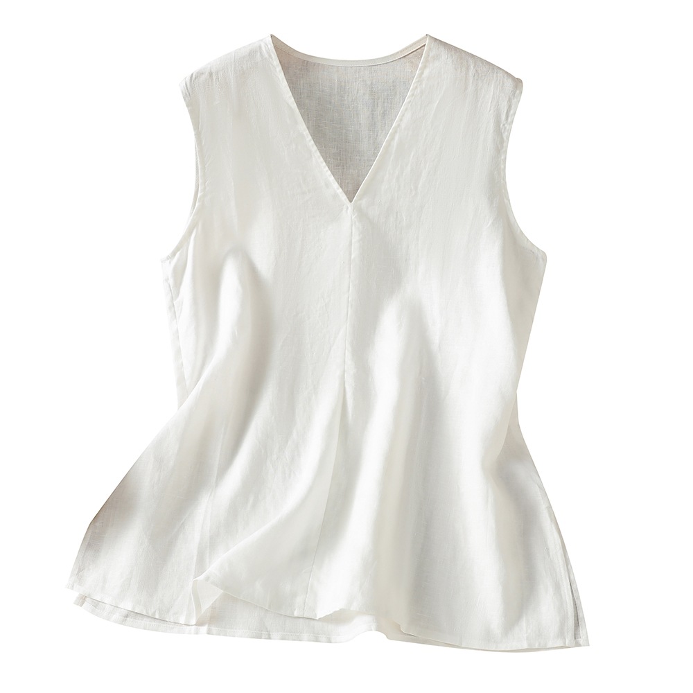Plus-Size Loose-Fit V-Neck Sleeveless Tank Top 5