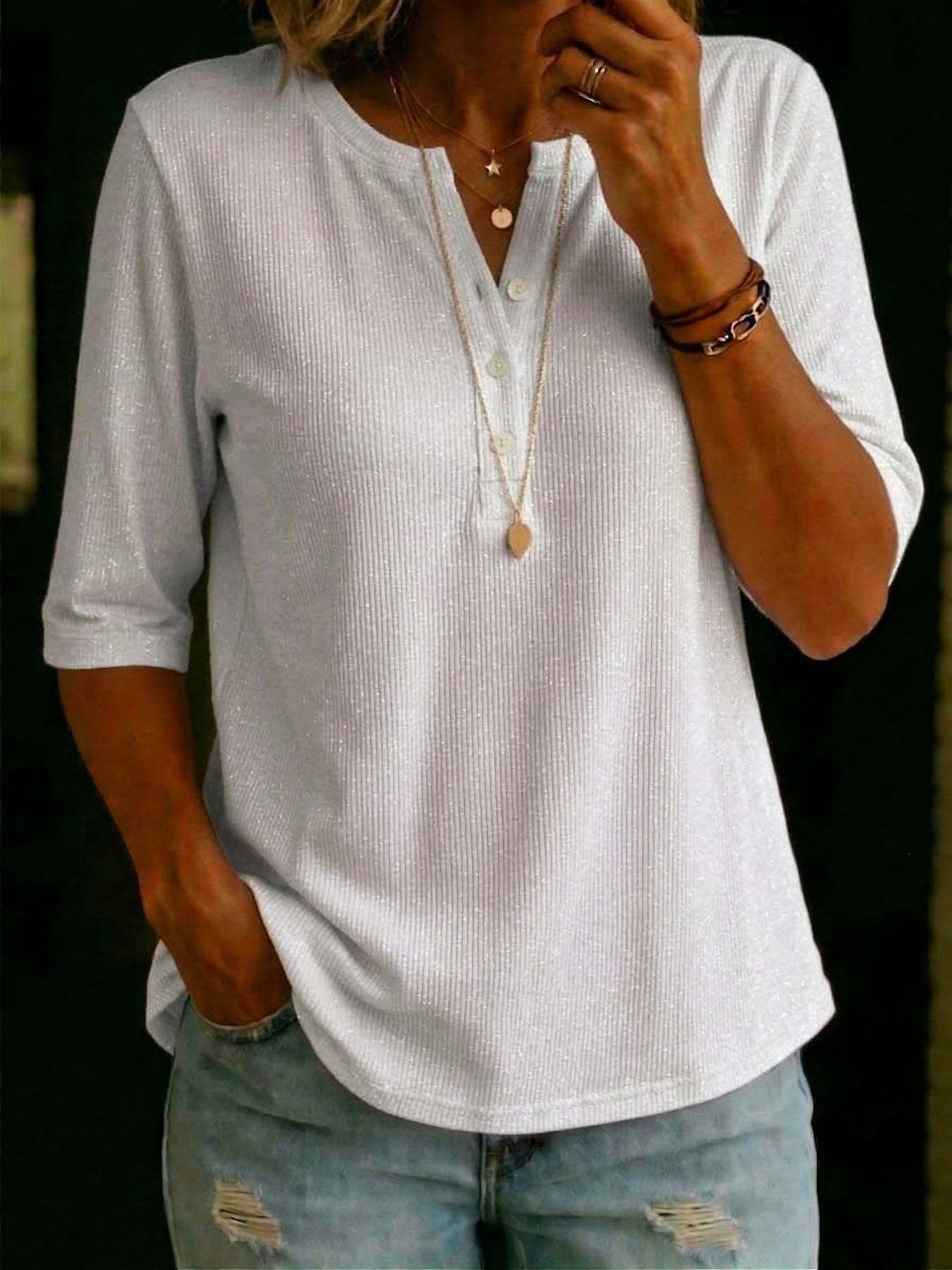 Women's Casual Loose-Fit Button-Up Top 6