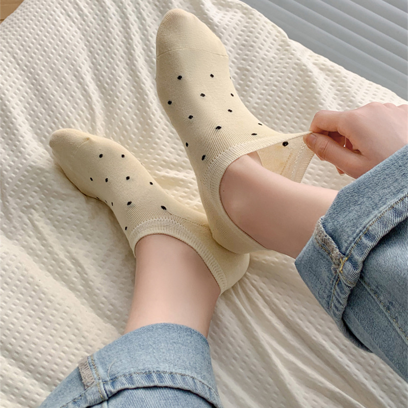Women's Invisible Low-Cut Dot Socks