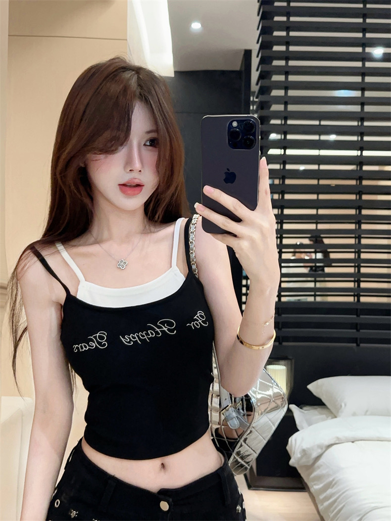 Pure Hot Girl Two-Piece Beauty Back Sling Top 6